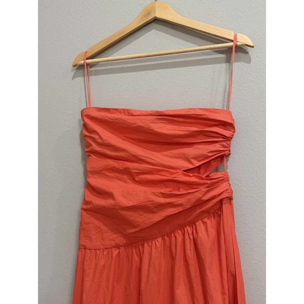 $595 ALC Coral Lark Strapless Cutout Ruched Maxi Dress Size 6 - Picture 4 of 16